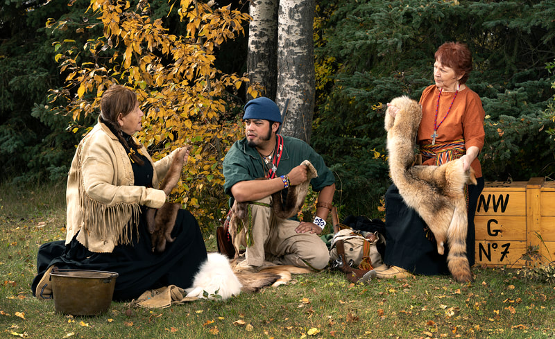 Canadian fur trappers prepare for winter.